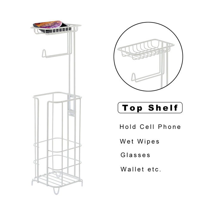 ZCCZ Freestanding Toilet Paper Holder & Reviews Wayfair